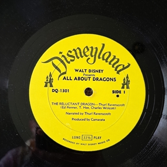 Walt Disney All About Dragons Puff Magic Vintage Vinyl Record Collectible Used - Picture 9 of 12